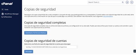 crear copias de seguridad en cpanel raiola
